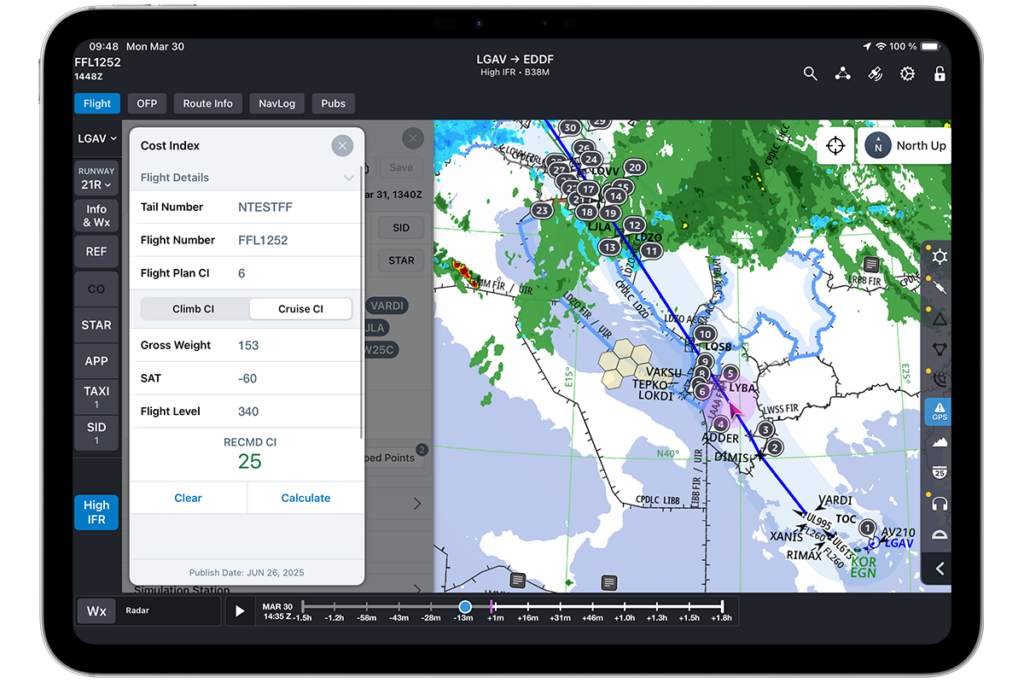 No app switching, just fuel savings. Cost Index Optimization integrates directly with FliteDeck Pro, so pilots receive in-flight fuel advisories within their EFB.