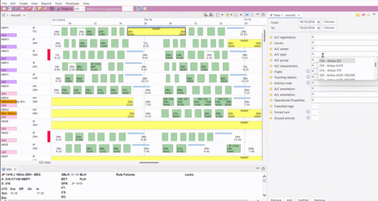 Figure 1- Here we see a filter being applied for a specific tail group.